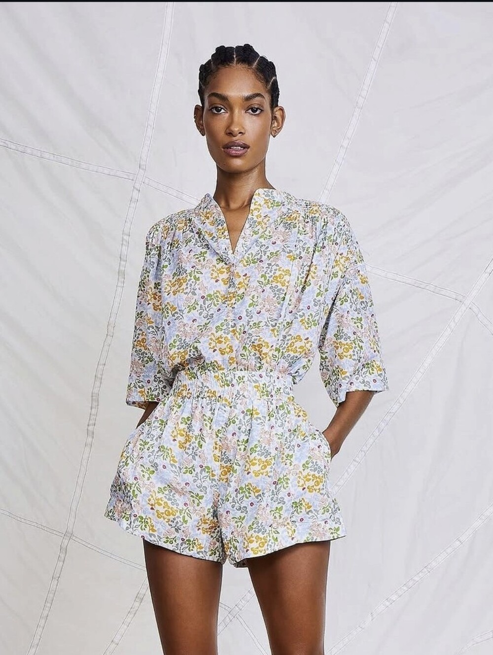 Apiece Apart shirred mission top